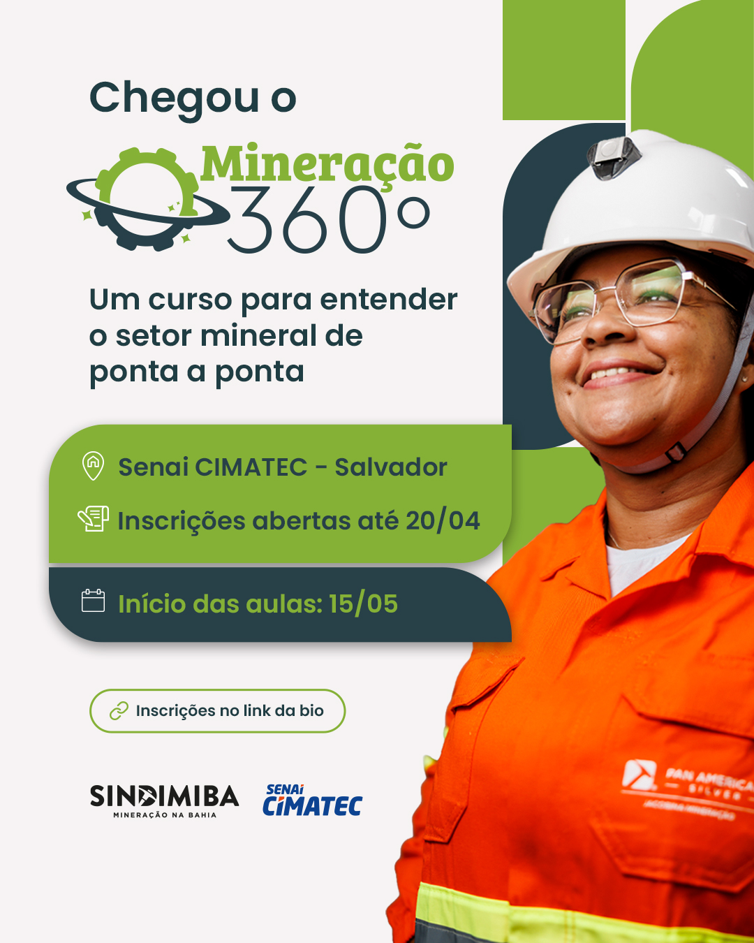 SINDIMIBA abre inscrições para Curso Mineração 360º em Salvador