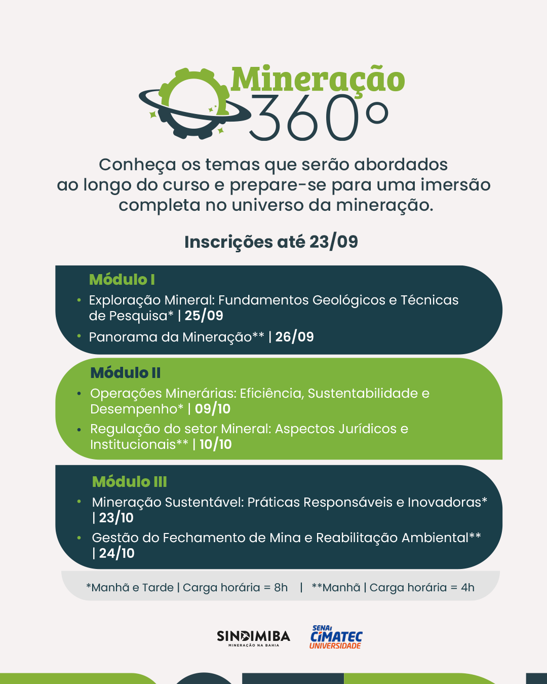 Curso Mineração 360º atualiza programação com novos temas sobre o setor mineral